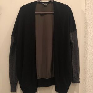 Vince Color Block Mixed Media Cardigan - Size M